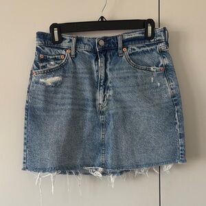 GAP Distressed Blue Mini Skirt